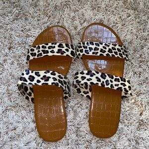 Cheetah print sandals